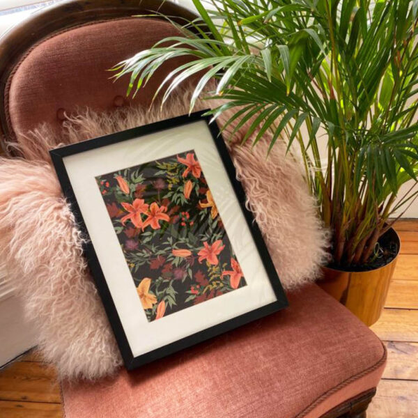 Peach Lily Giclee Wall Print A4, A3 & A2 - Image 2