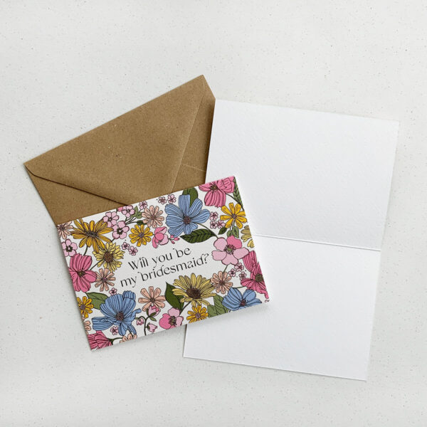 Bridesmaid Card blank inside for your messge