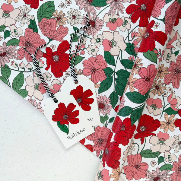 Floral Wrapping Paper & Tags