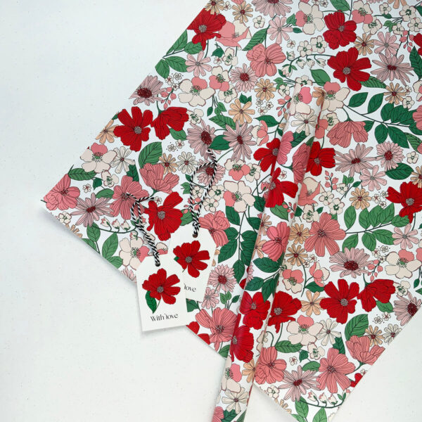 Floral Wrapping Paper & Tags - Image 2