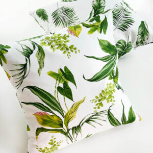 Houseplant cushion cover & leaf cushion