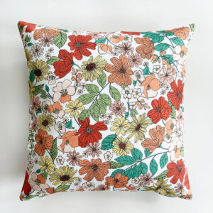 Peach Floral Cushion