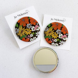Retro Florals Pocket Mirror