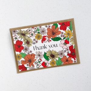 Floral Thank You Card