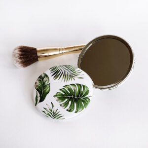 Tropical Leaf Pocket Mirror